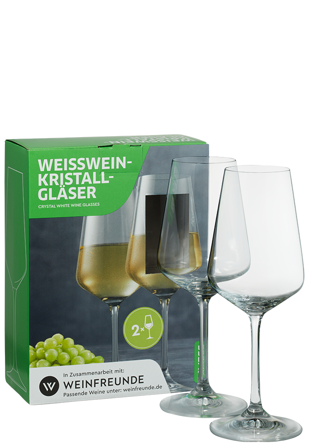 2er-Set Vivess Weisswein-Kristallgläser