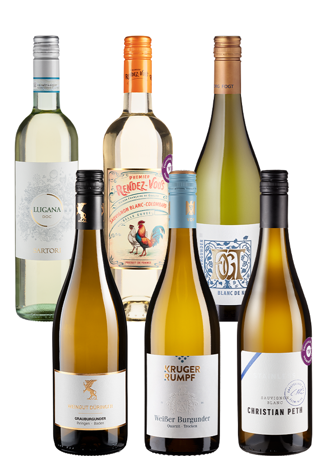 6er-Paket Weißwein-Flight