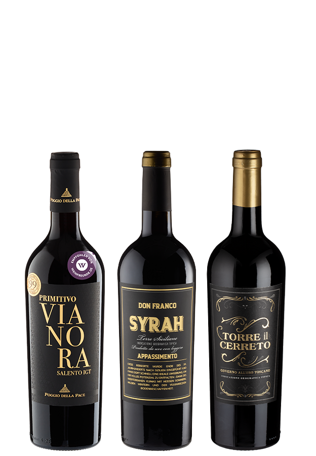 3er-Paket Luca Maroni Rotwein-Stars