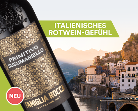 Italienisches Rotwein-Gefühl: Famiglia Rocca Primitivo Susumaniello