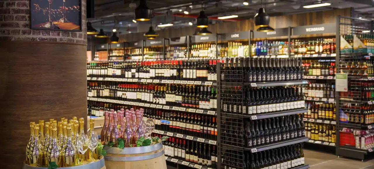 Weinfreunde Gondel im Rewe Markt