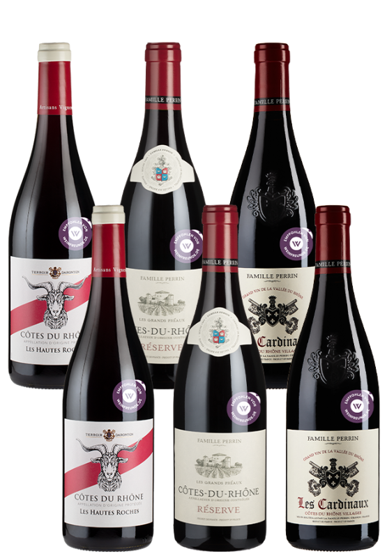 Image of 6er-Paket Rhône Rotweine - Weinpakete aus Frankreich