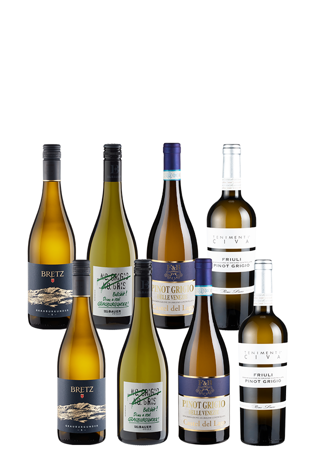 8er-Paket Pinot Grigio vs. Grauburgunder