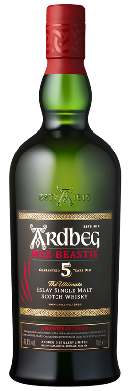 Image of Ardbeg Wee Beastie 5 Years Islay Single Malt Scotch Whisky - Ardbeg Distillery - Spirituosen aus dem Vereinigten Königreich