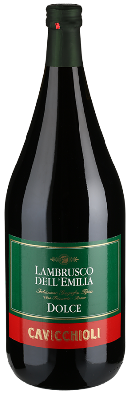 Lambrusco del Emiglia Amabile Magnum 1,5 L-Magnum Flasche - Cavicchioli - Rotwein aus Italien - Weinfreunde