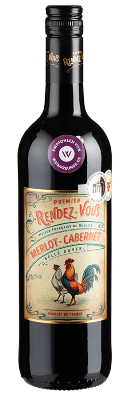 Image of Premier Rendez-Vous Merlot Cabernet Sauvignon (2023) - Les Producteurs Réunis - Rotwein aus Frankreich