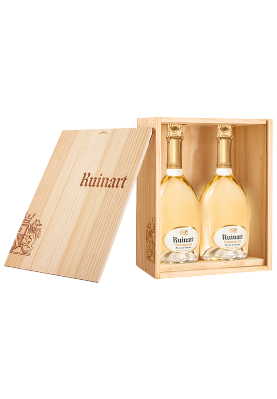 Image of Ruinart Champagner Blanc de Blancs 2x0,75l Holzkiste - Ruinart - Schaumwein aus Frankreich