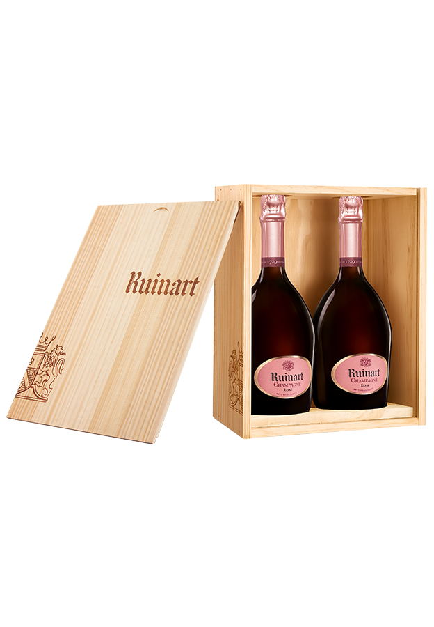 Ruinart Champagner Rosé 2er Holzkiste 