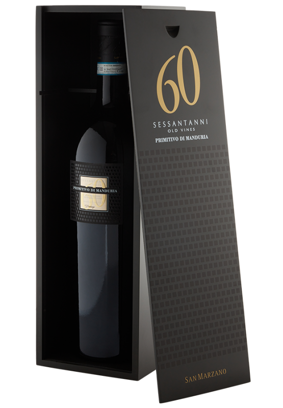 Image of Sessantanni Primitivo di Manduria 3,0 L-Doppelmagnum (2019) - Cantine San Marzano - Rotwein aus Apulien, Italien