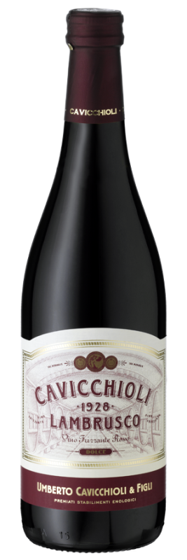 Image of Vino Frizzante Rosso Dolce Lambrusco - Cavicchioli - Rotwein aus Italien